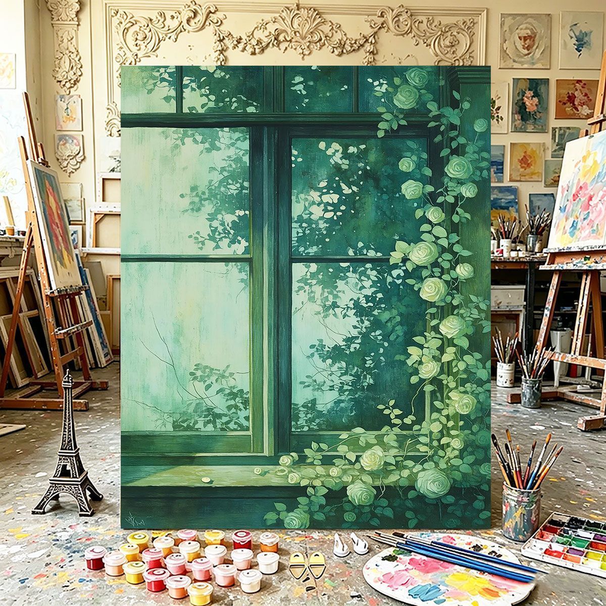 Botanical Window Canvas Art Meroci