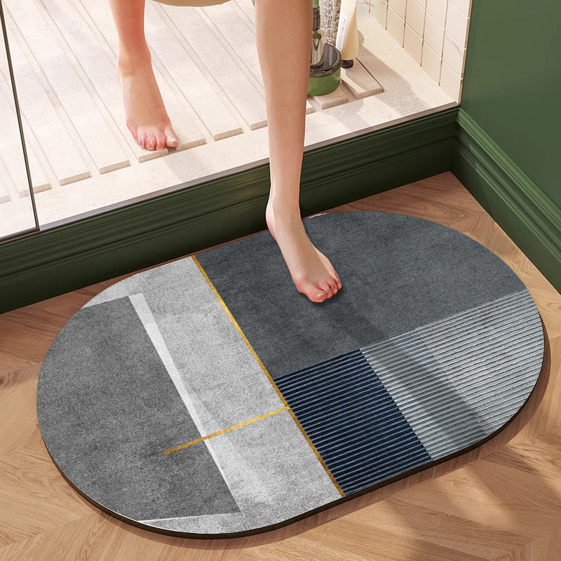 Textured Geometric Bath Mat