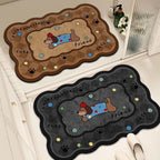 Playful Cat-Themed Bath Mat