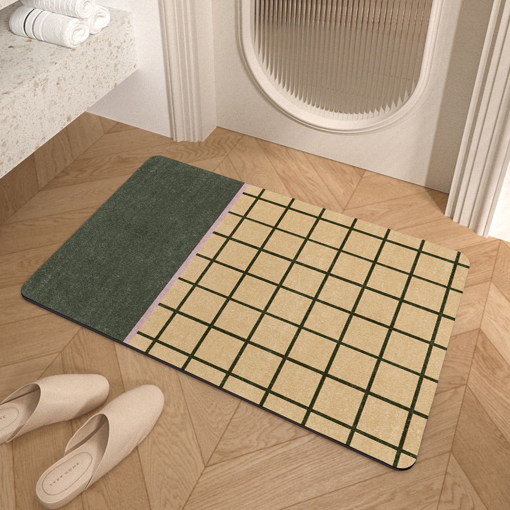 Geometric Pattern Soft Memory Foam Bath Mat