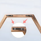 Wall shelf set HexaWood | 5-piece | Hexagon design | Rustic wood look
