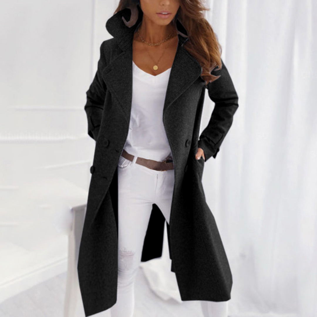 Sylis | Elegant wool coat with turned collar