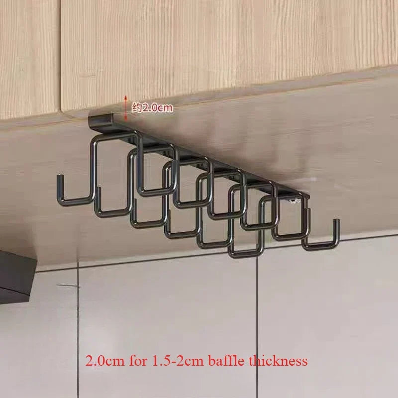 Ferrosa Iron Hooks for Kitchen Cabinet | Wall Shelf & Coat Hooks | Space-saving & Load-bearing