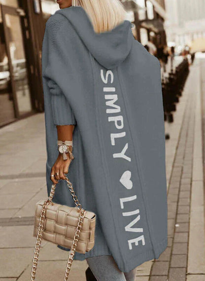 Sylis | Long cardigan with hood