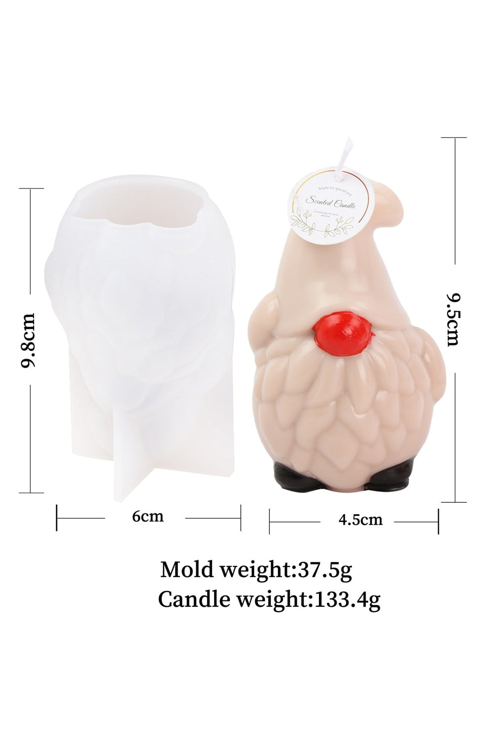 Christmas candle shape