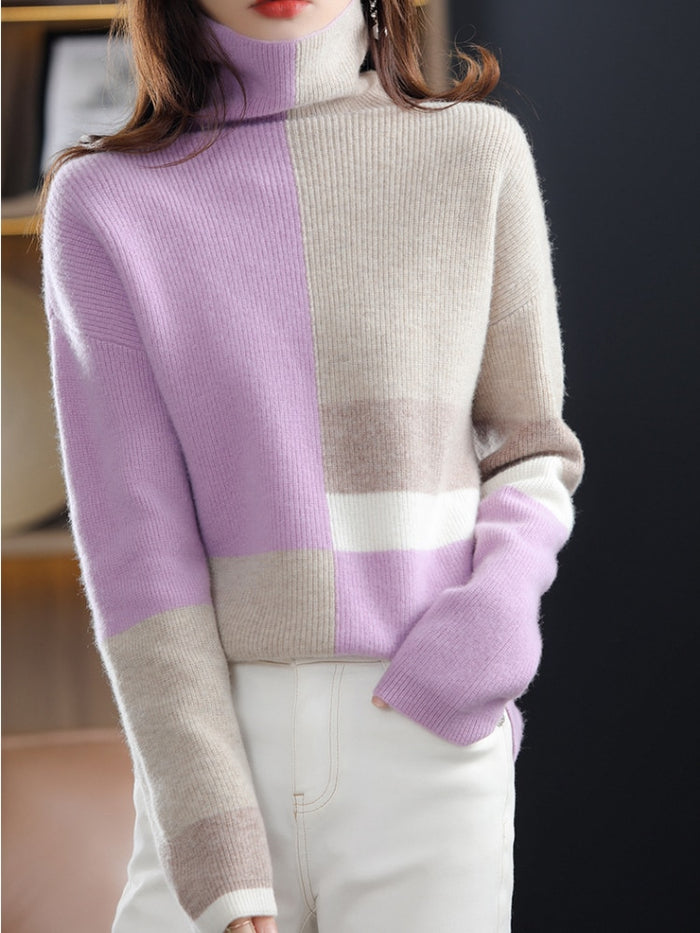 Sylis-Mode | Patterned roll neck sweater