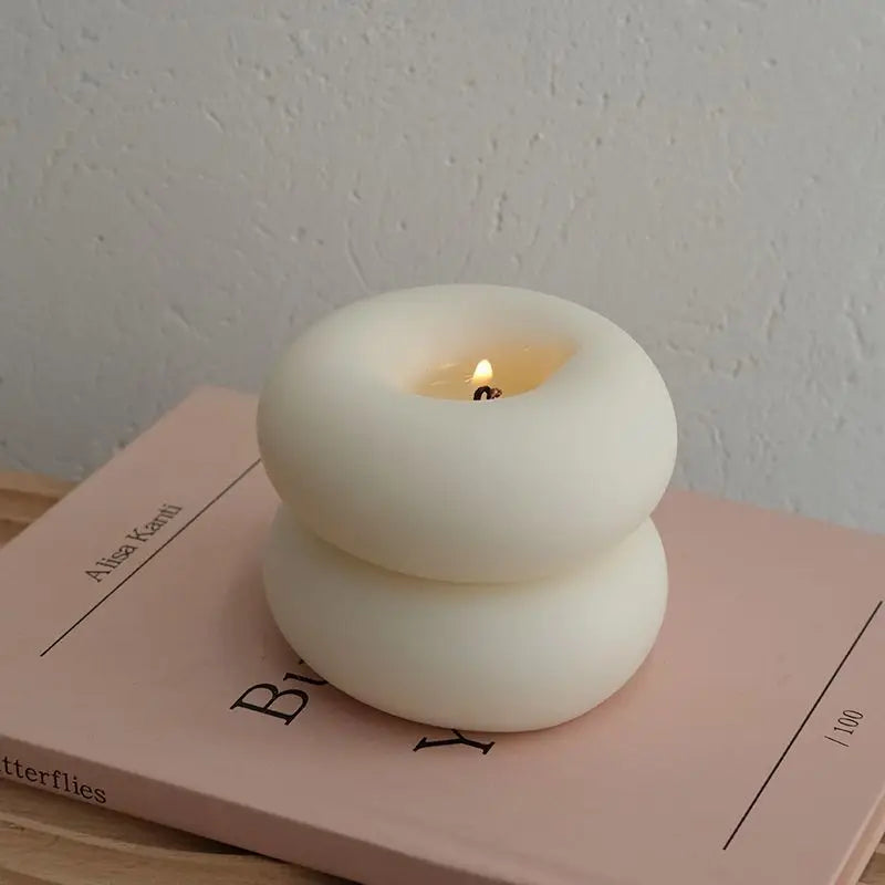 Donut Aromatherapy Candle Round Smokeless