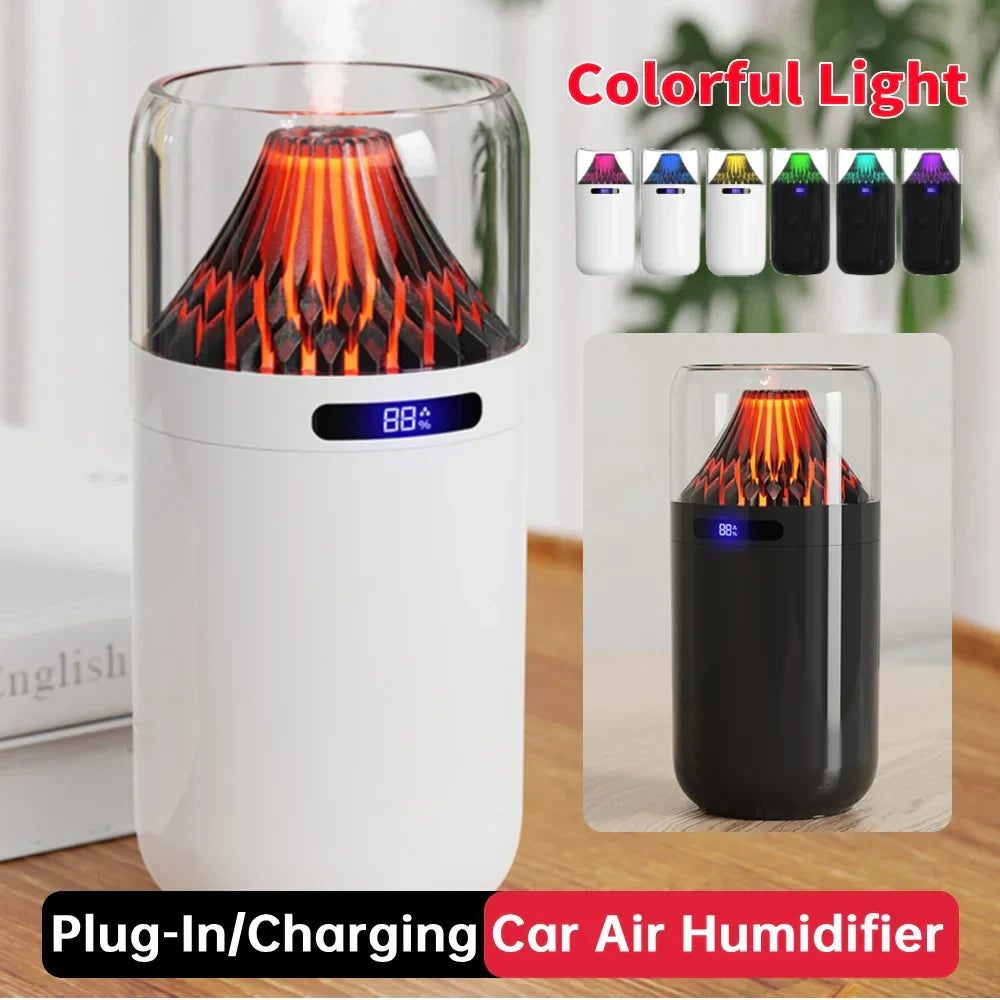 Volcano Flame LED Aromatherapy Essential Oil Mist Diffuser