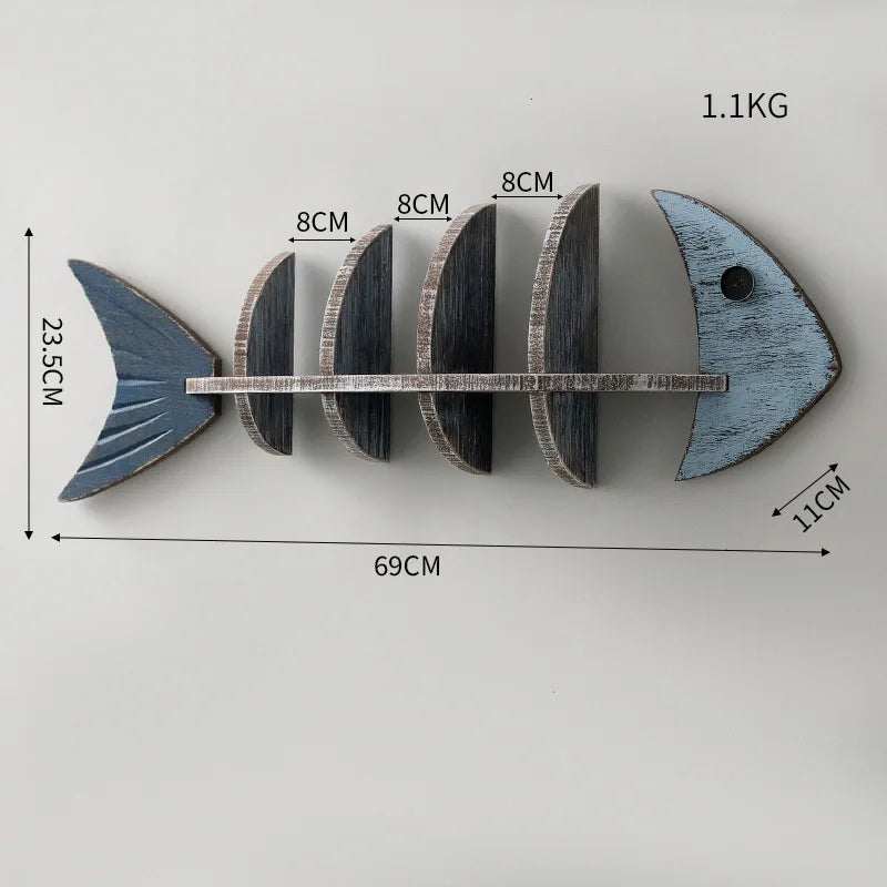 Nordic Fish Wooden Shelf