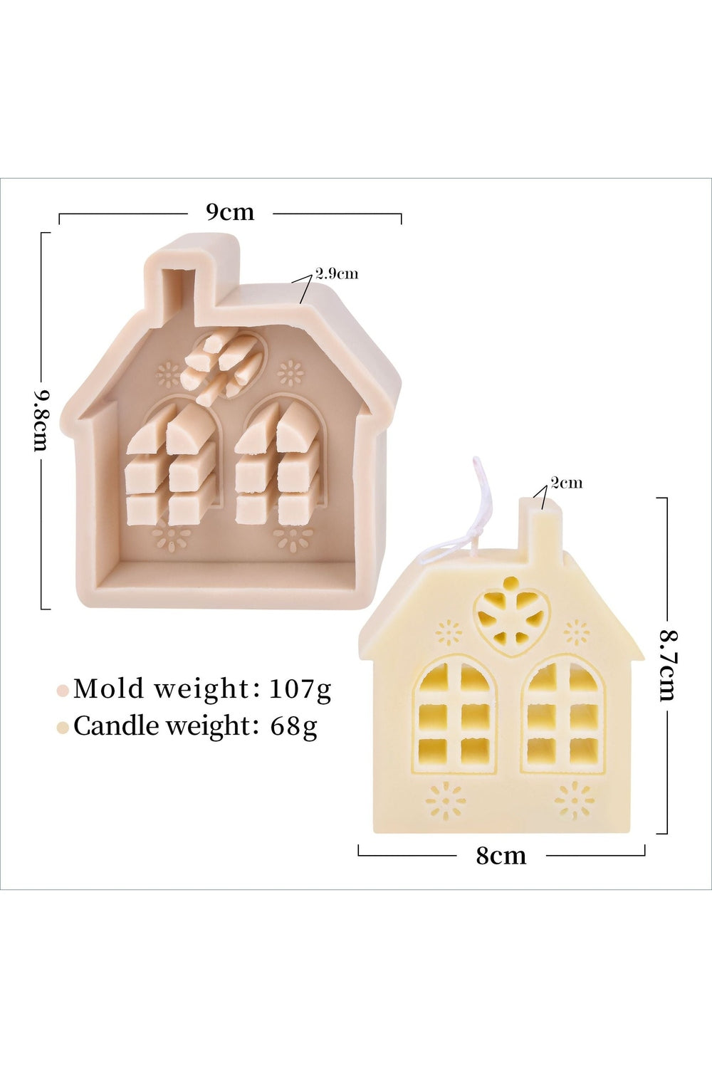 Christmas candle shape