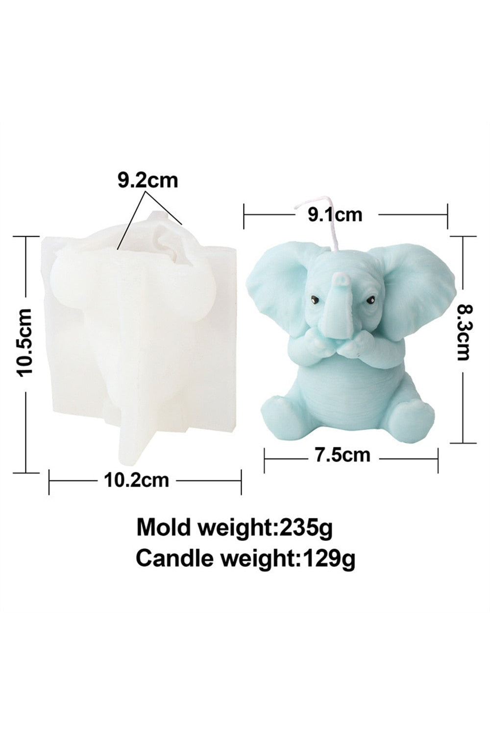 Elephant Candle Shape Design