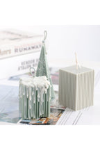 striped column candle shape
