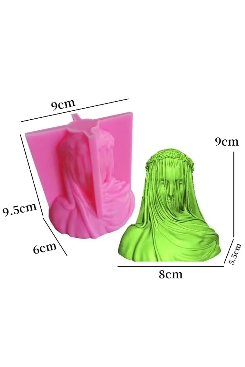 Portrait sculpture candle mold DIY