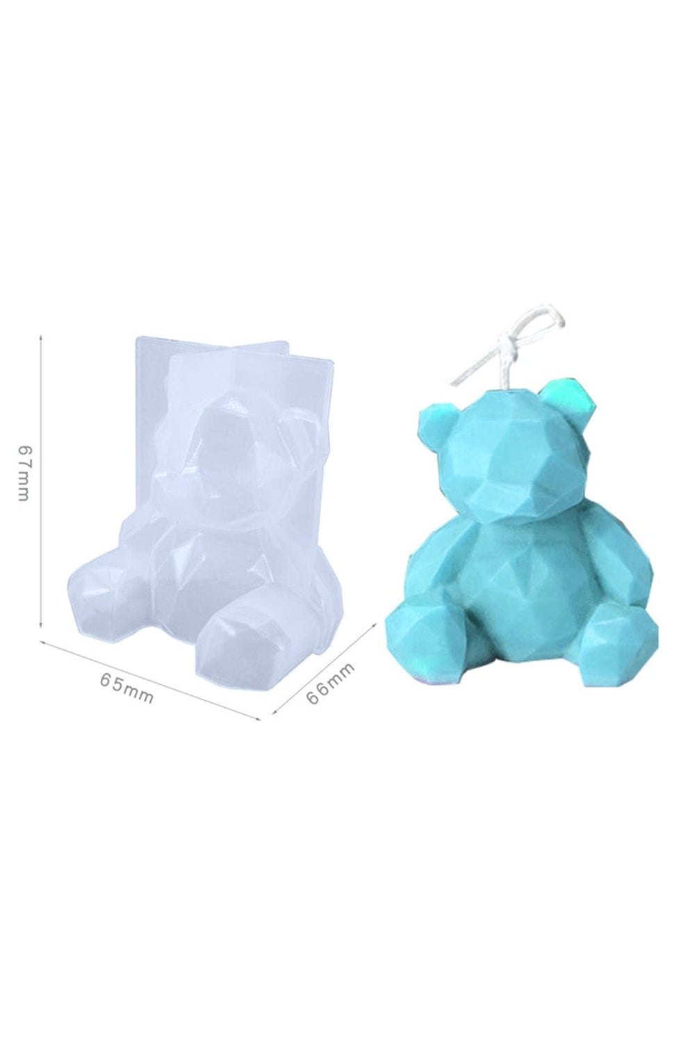 Bear-shaped candle mold