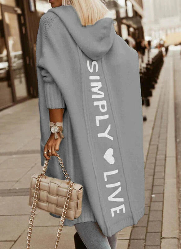 Sylis | Long cardigan with hood