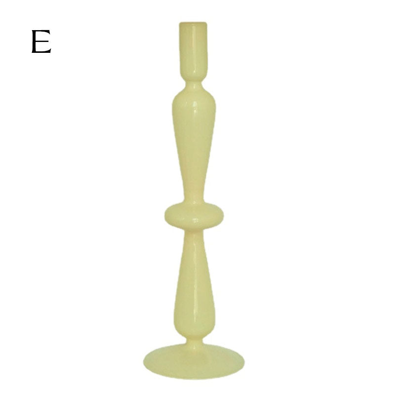 Ivory Glass Candleholder