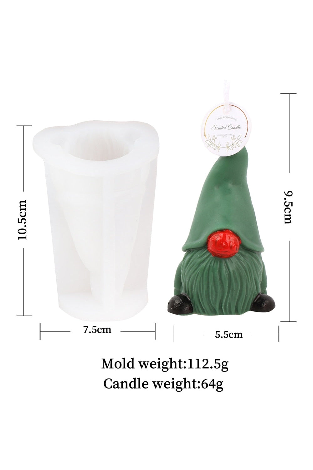 Christmas candle shape