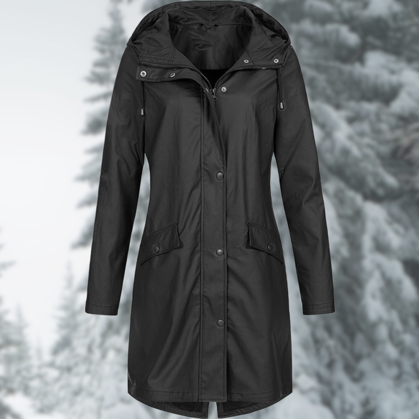 Fashionable long raincoat and waterproof Sylis