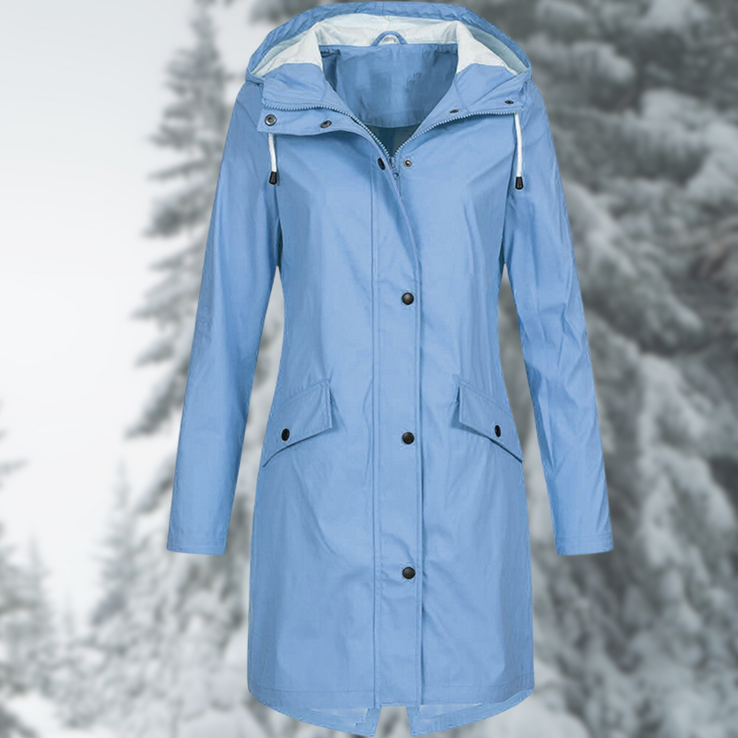 Fashionable long raincoat and waterproof Sylis