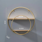 NordicWave Double Circle Wall Shelf – Scandinavian Floating Shelf for Home Décor & Storage