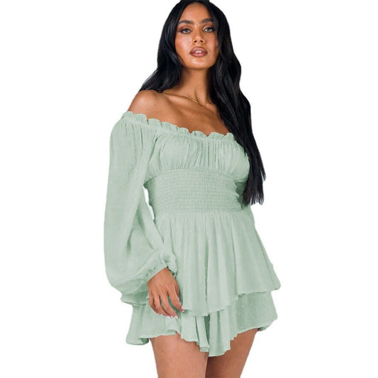 Sylis | Ruffle shoulder dress