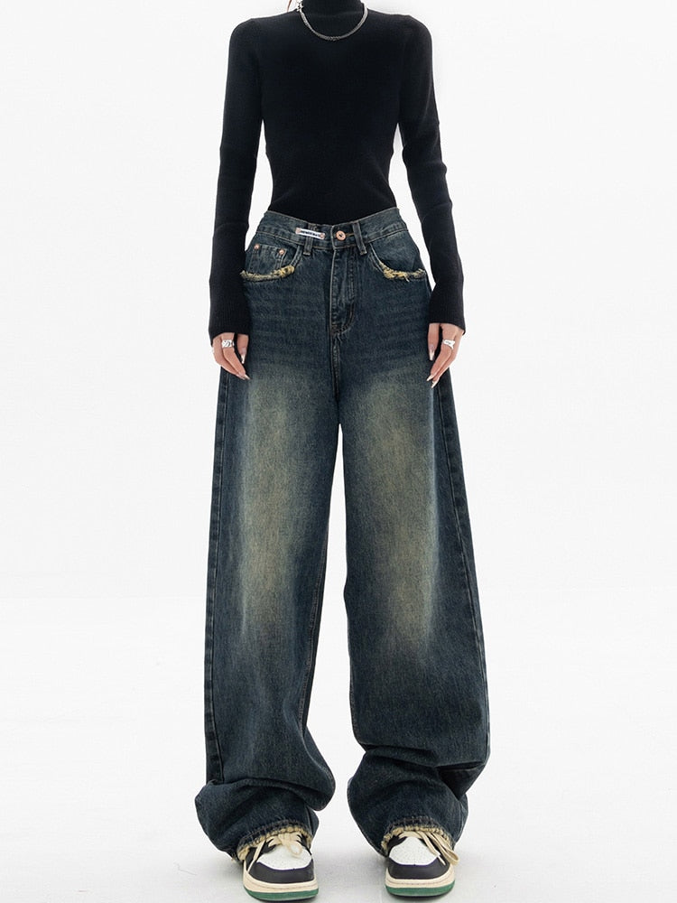 Sylis-Mode - Women's Vintage Baggy Jeans