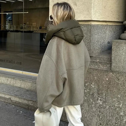 Sylis | Casual oversized women's jacket with hood