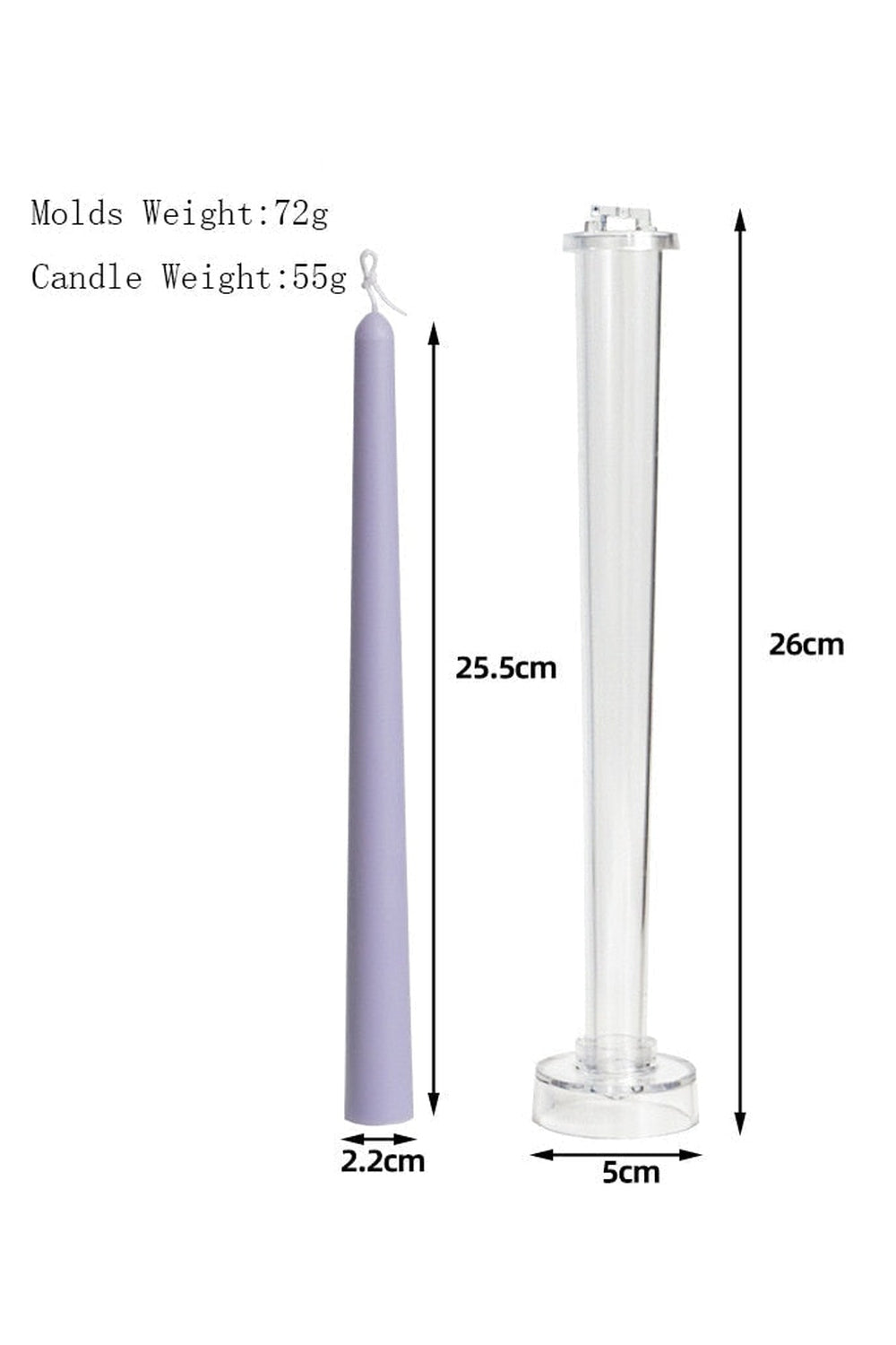 striped column candle shape