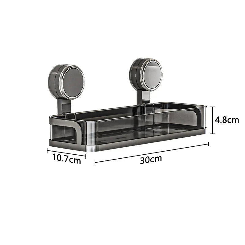 Wall shelf with suction cup | No drilling | Shelf for bathroom & kitchen | Multifunctional