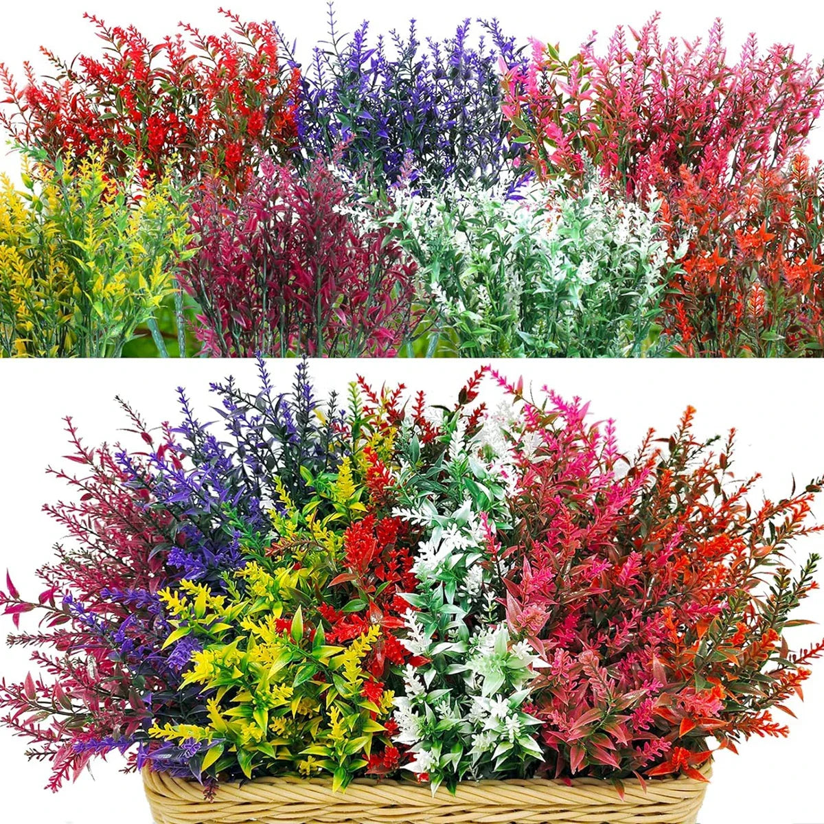 Florabell 12 Piece Set Artificial Lavender Artificial Plants for Weddings, Vases, Garlands & Decoration For Indoor & Outdoor