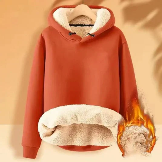 Sherpa lining sweatshirt with hood