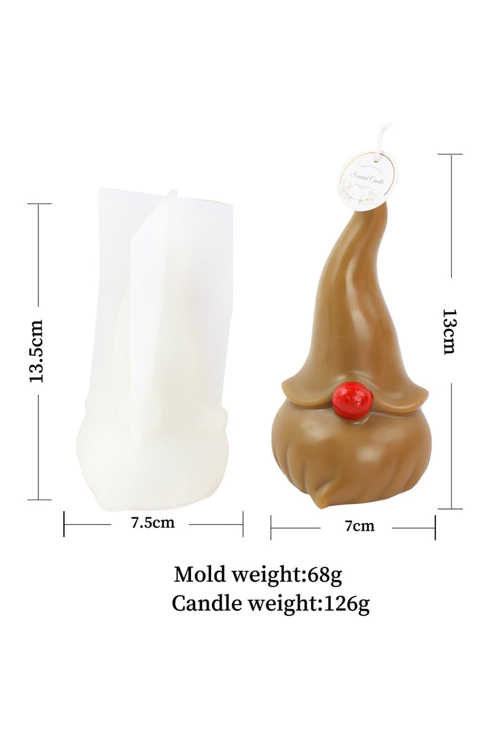 Christmas candle shape