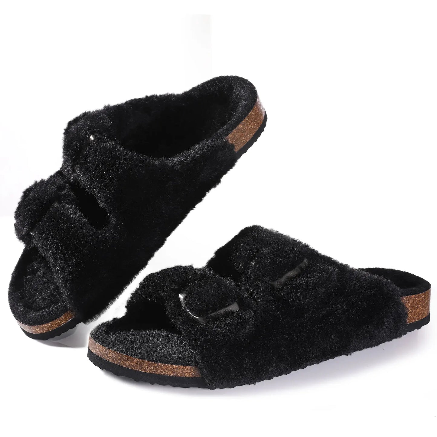 Sylis-Mode - Chic Winter-Plush-Faux Fur Shoes for Women