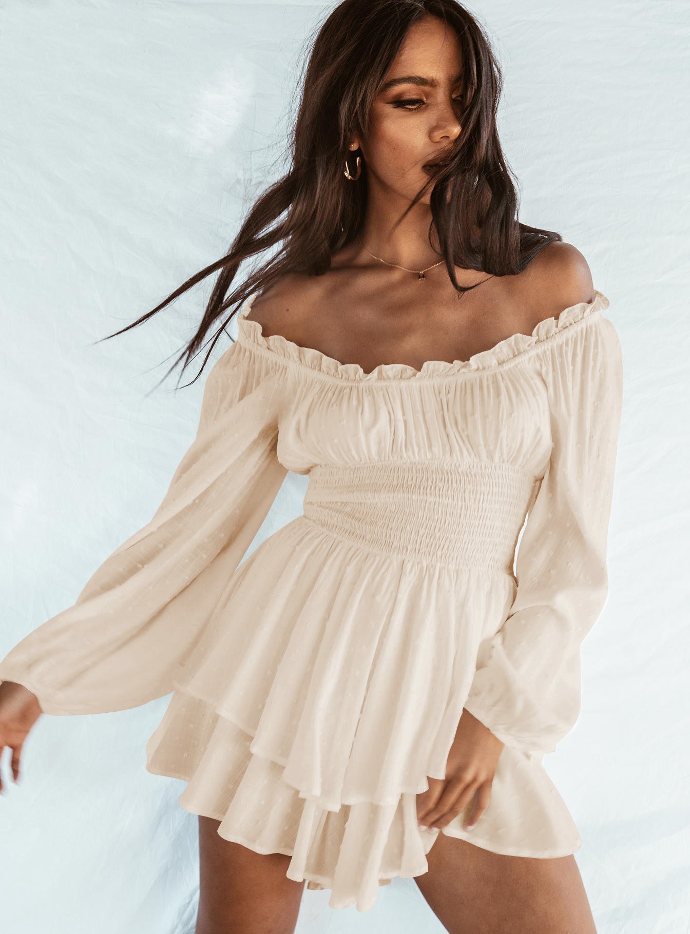 Sylis | Ruffled Deep-cut Dresses
