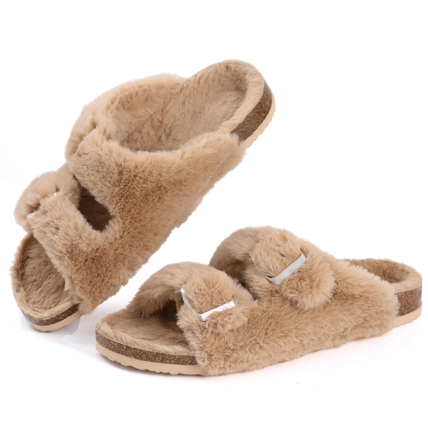 Sylis-Mode - Chic Winter-Plush-Faux Fur Shoes for Women