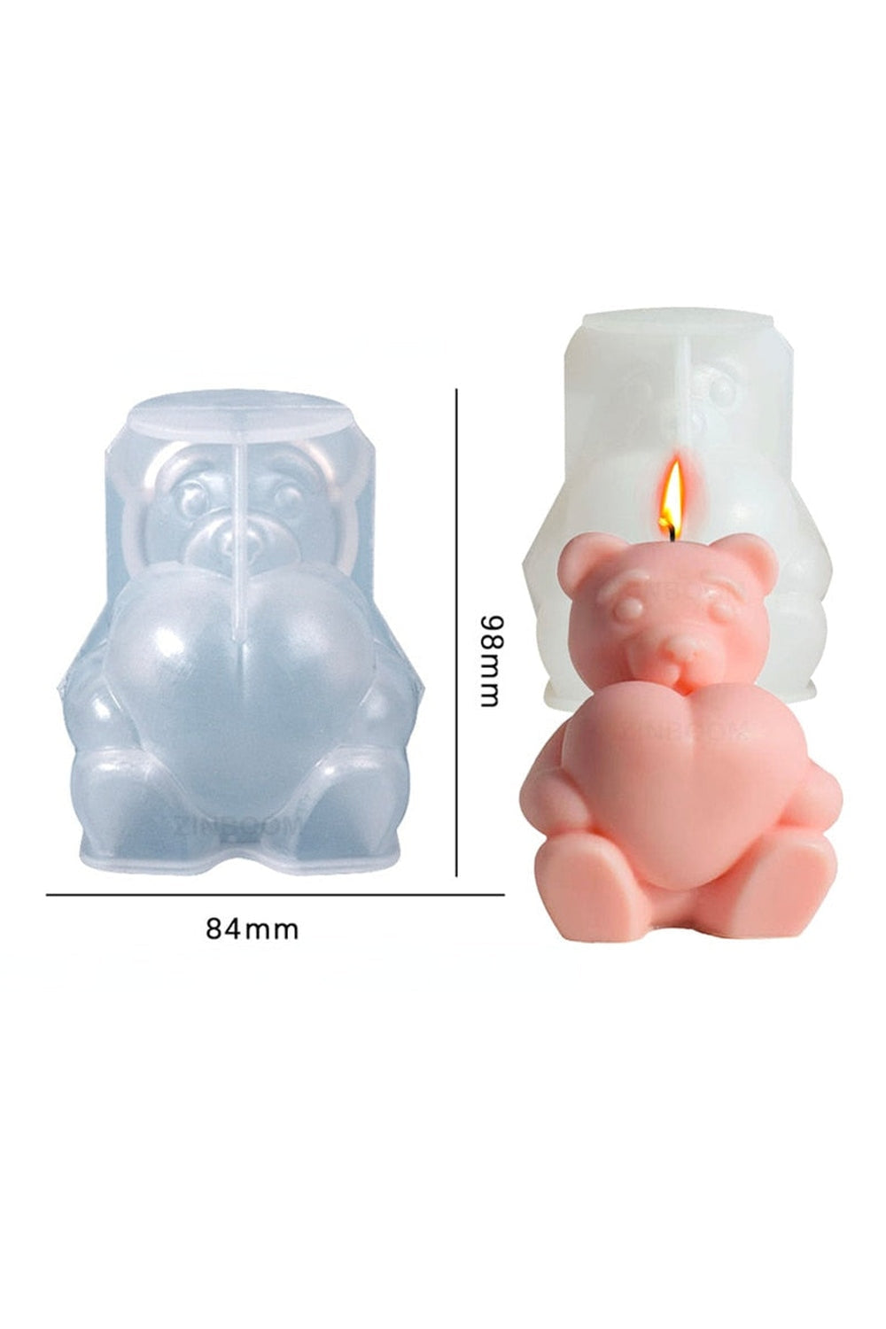 Bear-shaped candle mold