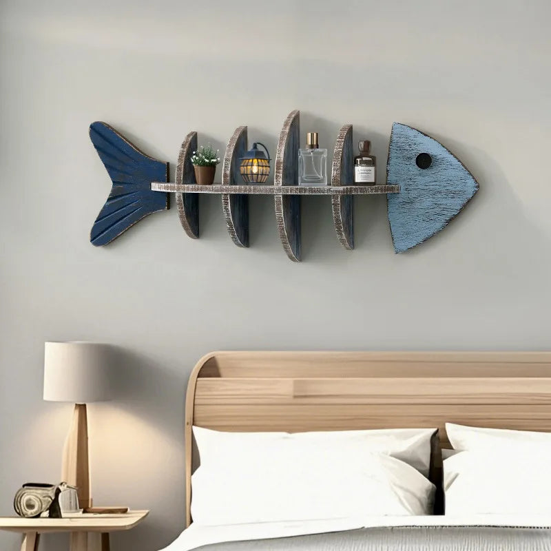 Nordic Fish Wooden Shelf