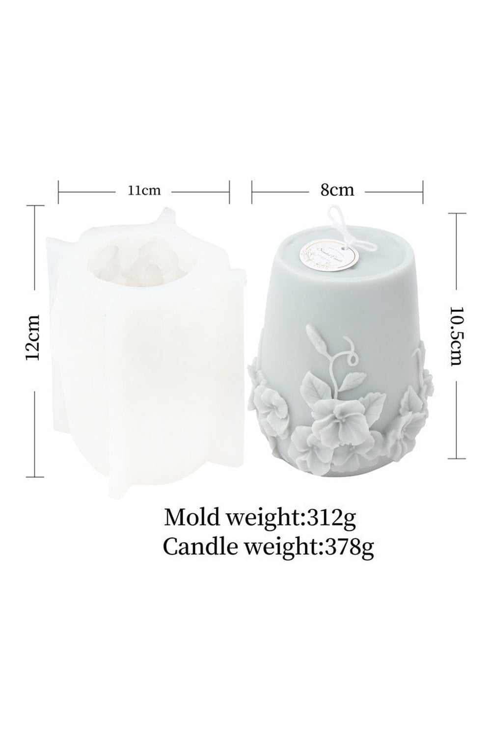 Rattan Flower Candle Shape