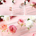 Transparent Acrylic Flower Vase – 16-Hole Design