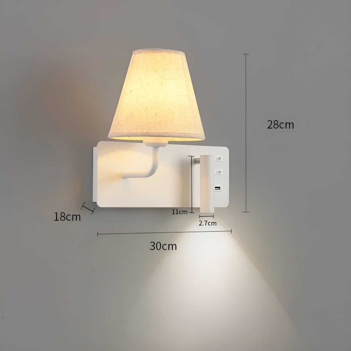 Reading lamp with candle light effect – Warm, decorative light | Perfect for the bedroom & bed