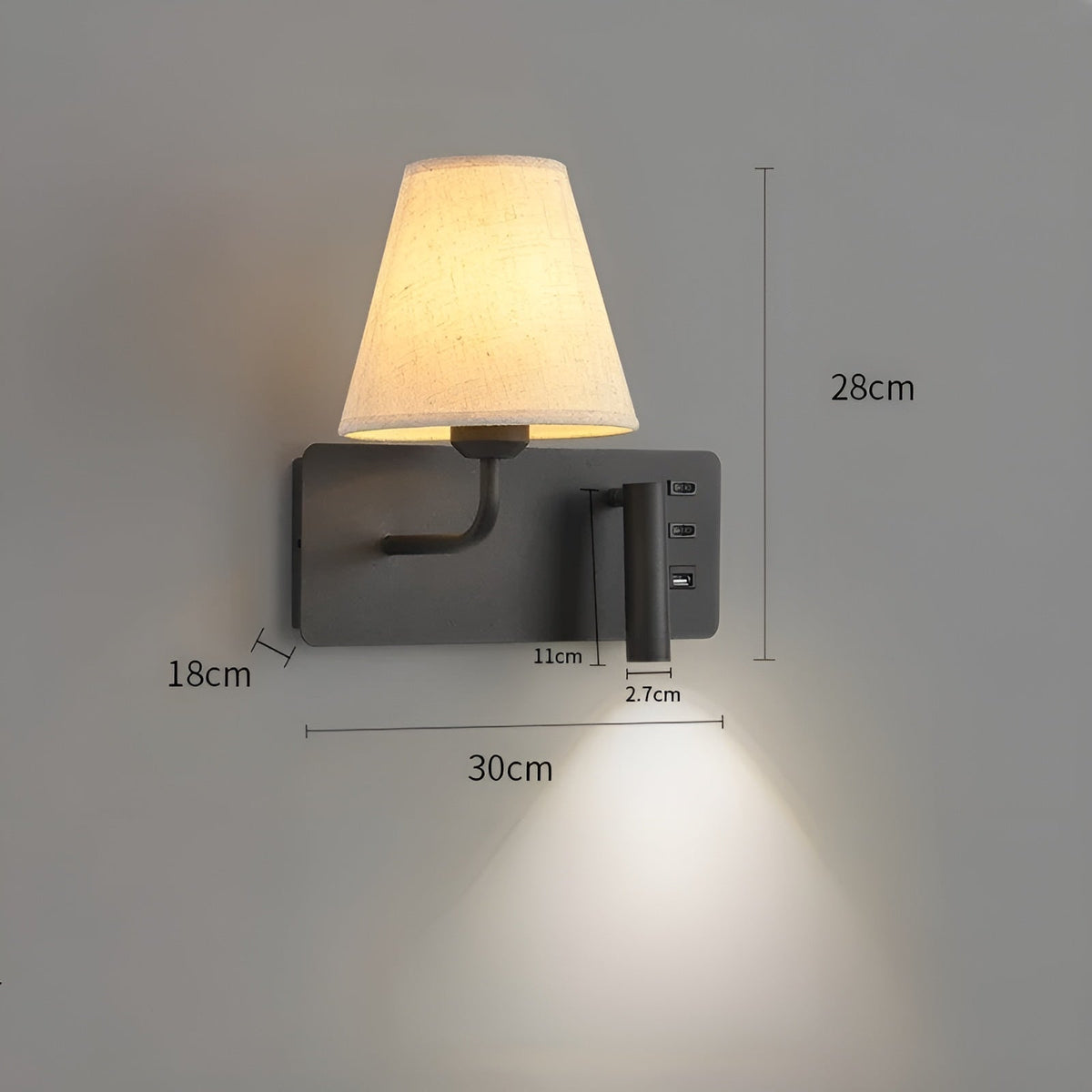 Reading lamp with candle light effect – Warm, decorative light | Perfect for the bedroom & bed