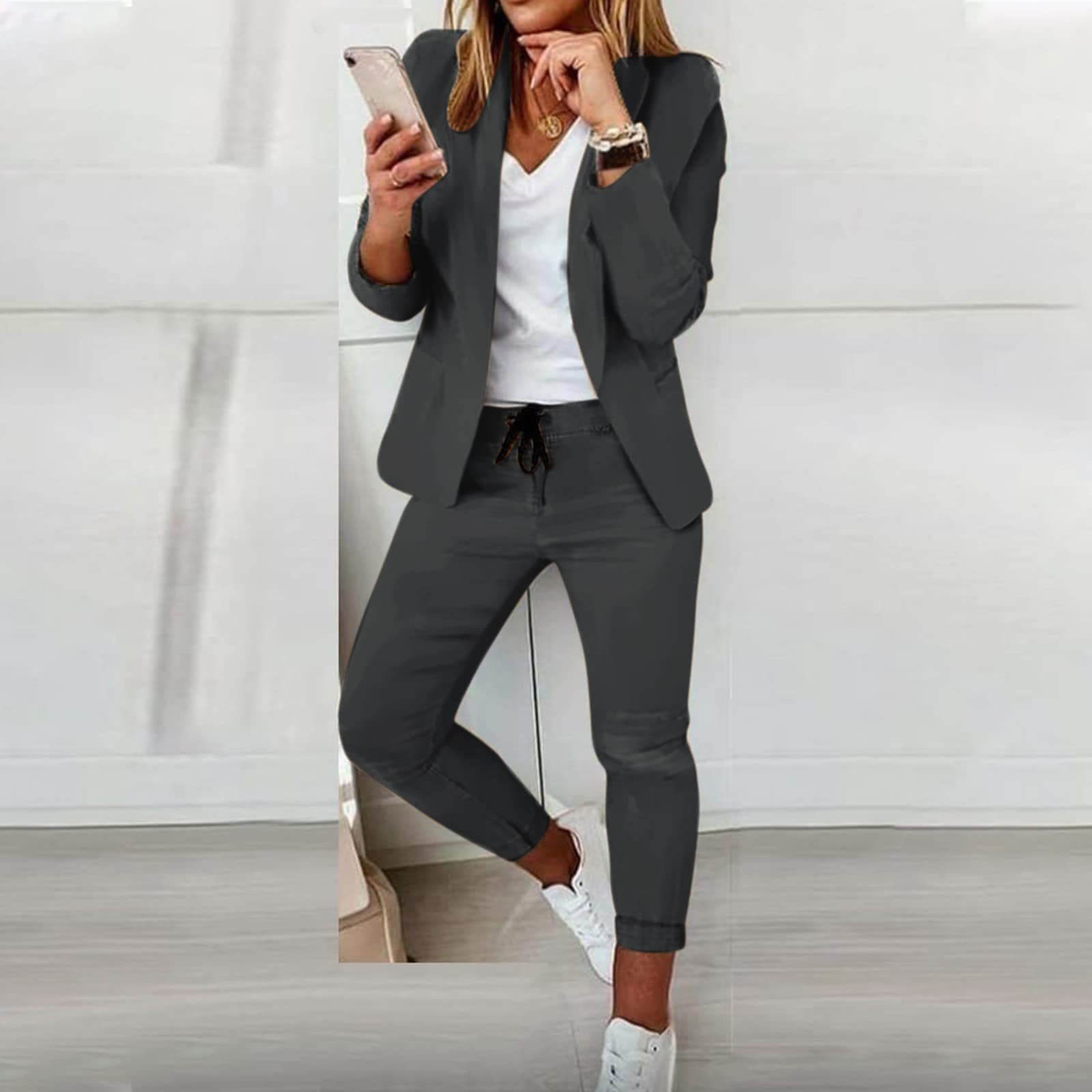 Elegante und bequeme grau blazer