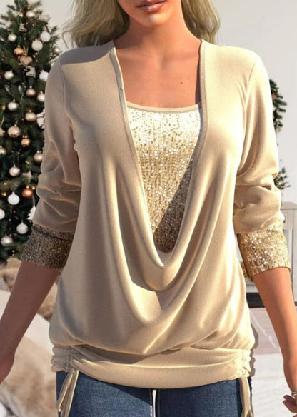 Sylis-Mode | Women's Blouse Long Sleeve & Sequins Elegant & Comfortable Fit