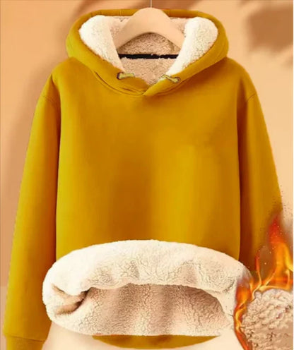 Sherpa lining sweatshirt with hood