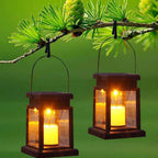 Solar-powered candle lanterns for garden and balcony – Weatherproof, Decorative LED lighting