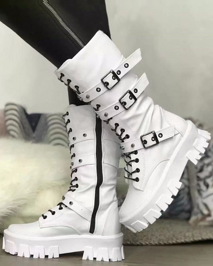 Sylis | Boots with zipper and buckles