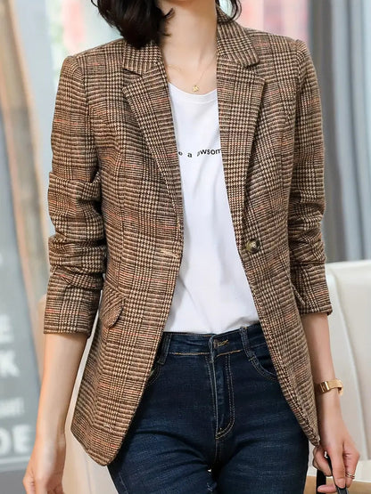 Sylis checked with lapel and one button