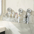 Practical wall shelf Drill-free storage in the bathroom