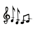 Candle holder with music notes