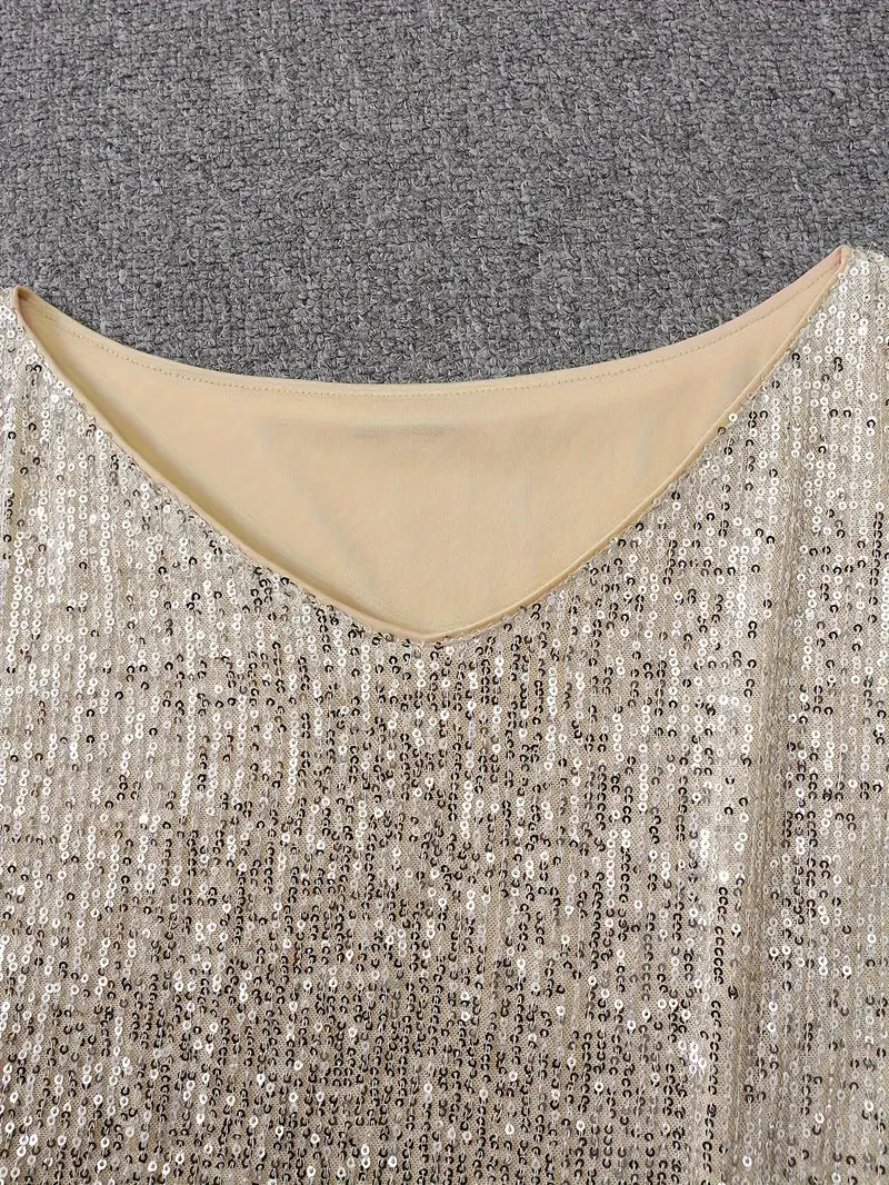 Sylis | Party sequin dress with contrast